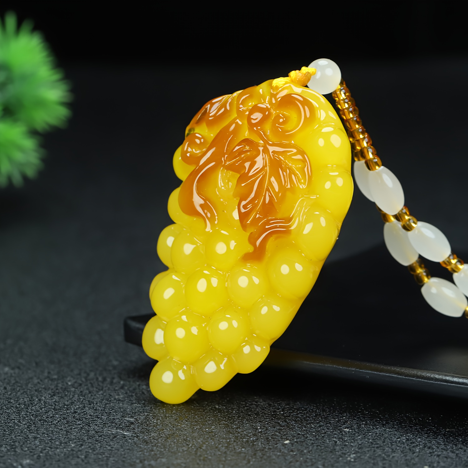 Multi-Fortune Grape Pendant Unisex Sweater Chain